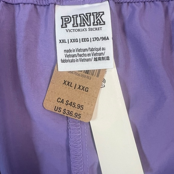 PINK Victoria's Secret Light Purple Athletic Shorts Size XXL NWT - Picture 4 of 7